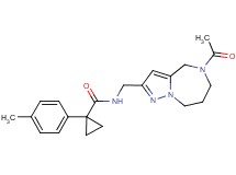 N-[(5-acetyl-5,6,7,8-tetrahydro-4H-pyrazolo[1,5-a][1,4]diazepin-2-yl)methyl]-1-(4-methylphenyl)cyclopropanecarboxamide