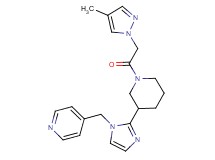 4-[(2-{1-[(4-methyl-1H-pyrazol-1-yl)acetyl]piperidin-3-yl}-1H-imidazol-1-yl)methyl]pyridine