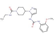 N-ethyl-4-[5-({[(2-methoxyphenyl)amino]carbonyl}amino)-1H-pyrazol-1-yl]-1-piperidinecarboxamide