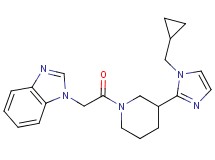 1-(2-{3-[1-(cyclopropylmethyl)-1H-imidazol-2-yl]-1-piperidinyl}-2-oxoethyl)-1H-benzimidazole