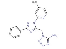 1-{[1-(4-methylpyridin-2-yl)-3-phenyl-1H-1,2,4-triazol-5-yl]methyl}-1H-tetrazol-5-amine