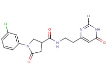 1-(3-chlorophenyl)-5-oxo-N-[2-(6-oxo-1,6-dihydropyrimidin-4-yl)ethyl]pyrrolidine-3-carboxamide