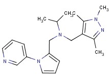 N-[(1-pyridin-3-yl-1H-pyrrol-2-yl)methyl]-N-[(1,3,5-trimethyl-1H-pyrazol-4-yl)methyl]propan-2-amine