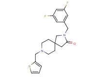 2-(3,5-difluorobenzyl)-8-(2-thienylmethyl)-2,8-diazaspiro[4.5]decan-3-one