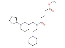 methyl 5-{[(1-cyclopentyl-3-piperidinyl)methyl][2-(1-piperidinyl)ethyl]amino}-5-oxopentanoate