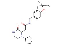 2-(1-cyclopentyl-3-oxo-2-piperazinyl)-N-[(2,2-dimethyl-2,3-dihydro-1-benzofuran-5-yl)methyl]acetamide