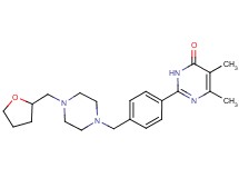 5,6-dimethyl-2-(4-{[4-(tetrahydrofuran-2-ylmethyl)piperazin-1-yl]methyl}phenyl)pyrimidin-4(3H)-one