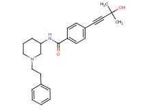 4-(3-hydroxy-3-methyl-1-butyn-1-yl)-N-[1-(2-phenylethyl)-3-piperidinyl]benzamide