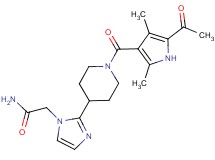 2-(2-{1-[(5-acetyl-2,4-dimethyl-1H-pyrrol-3-yl)carbonyl]-4-piperidinyl}-1H-imidazol-1-yl)acetamide
