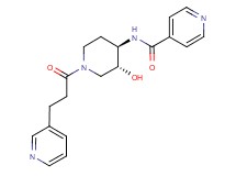 N-[(3R*,4R*)-3-hydroxy-1-(3-pyridin-3-ylpropanoyl)piperidin-4-yl]isonicotinamide