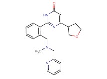 2-(2-{[methyl(pyridin-2-ylmethyl)amino]methyl}phenyl)-6-(tetrahydrofuran-3-yl)pyrimidin-4(3H)-one