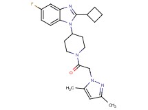 2-cyclobutyl-1-{1-[(3,5-dimethyl-1H-pyrazol-1-yl)acetyl]-4-piperidinyl}-5-fluoro-1H-benzimidazole