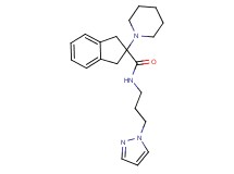 2-(1-piperidinyl)-N-[3-(1H-pyrazol-1-yl)propyl]-2-indanecarboxamide