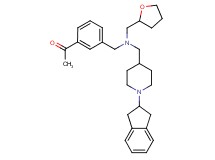 1-(3-{[{[1-(2,3-dihydro-1H-inden-2-yl)-4-piperidinyl]methyl}(tetrahydro-2-furanylmethyl)amino]methyl}phenyl)ethanone