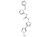 N-[1-(2-furylmethyl)-1H-pyrazol-5-yl]-2-(1'-methyl-1H,1'H-4,4'-bipyrazol-1-yl)acetamide