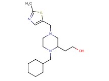 2-{1-(cyclohexylmethyl)-4-[(2-methyl-1,3-thiazol-5-yl)methyl]-2-piperazinyl}ethanol