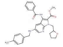 methyl 3-(benzoylamino)-5-[(4-methylbenzyl)amino]-1-(tetrahydro-2-furanylmethyl)-1H-pyrrolo[2,3-b]pyridine-2-carboxylate