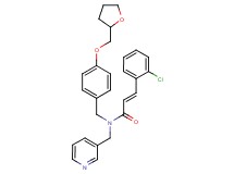 (2E)-3-(2-chlorophenyl)-N-(3-pyridinylmethyl)-N-[4-(tetrahydro-2-furanylmethoxy)benzyl]acrylamide
