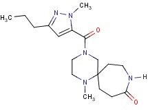1-methyl-4-[(1-methyl-3-propyl-1H-pyrazol-5-yl)carbonyl]-1,4,9-triazaspiro[5.6]dodecan-10-one