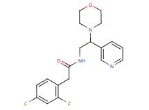 2-(2,4-difluorophenyl)-N-(2-morpholin-4-yl-2-pyridin-3-ylethyl)acetamide