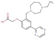 {2-[(4-ethyl-1,4-diazepan-1-yl)methyl]-4-pyrazin-2-ylphenoxy}acetic acid