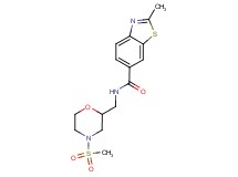 2-methyl-N-{[4-(methylsulfonyl)morpholin-2-yl]methyl}-1,3-benzothiazole-6-carboxamide