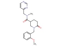 1-(2-methoxybenzyl)-N-methyl-6-oxo-N-(4-pyrimidinylmethyl)-3-piperidinecarboxamide
