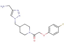 {[1-({1-[(4-fluorophenoxy)acetyl]-4-piperidinyl}methyl)-1H-1,2,3-triazol-4-yl]methyl}amine trifluoroacetate