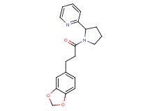 2-{1-[3-(1,3-benzodioxol-5-yl)propanoyl]-2-pyrrolidinyl}pyridine