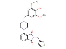 4-[4-(4-hydroxy-3,5-dimethoxybenzyl)-1-piperazinyl]-2-(3-thienylmethyl)-1H-isoindole-1,3(2H)-dione