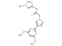 2-[4-(4,6-dimethoxypyrimidin-2-yl)-1H-pyrazol-1-yl]-N-(1-methyl-1H-1,2,3-triazol-4-yl)acetamide