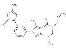 N,N-diallyl-1-[4-(2,5-dimethyl-3-thienyl)-2-pyrimidinyl]-5-methyl-1H-pyrazole-4-carboxamide