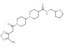 1'-[(4-methyl-1,2,5-oxadiazol-3-yl)acetyl]-N-(tetrahydro-2-furanylmethyl)-1,4'-bipiperidine-4-carboxamide