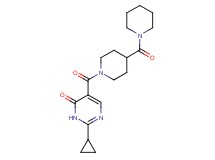 2-cyclopropyl-5-{[4-(1-piperidinylcarbonyl)-1-piperidinyl]carbonyl}-4(3H)-pyrimidinone