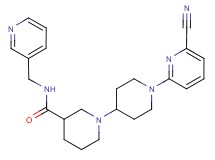 1'-(6-cyanopyridin-2-yl)-N-(pyridin-3-ylmethyl)-1,4'-bipiperidine-3-carboxamide