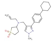 N-allyl-N-{[3-(4-cyclohexylphenyl)-1-methyl-1H-pyrazol-4-yl]methyl}tetrahydro-3-thiophenamine 1,1-dioxide