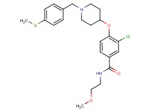 3-chloro-N-(2-methoxyethyl)-4-({1-[4-(methylthio)benzyl]-4-piperidinyl}oxy)benzamide