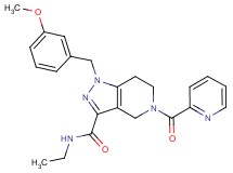 N-ethyl-1-(3-methoxybenzyl)-5-(2-pyridinylcarbonyl)-4,5,6,7-tetrahydro-1H-pyrazolo[4,3-c]pyridine-3-carboxamide