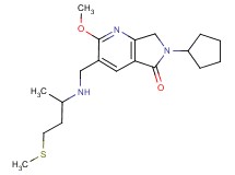 6-cyclopentyl-2-methoxy-3-({[1-methyl-3-(methylthio)propyl]amino}methyl)-6,7-dihydro-5H-pyrrolo[3,4-b]pyridin-5-one