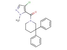 1-[(4-chloro-1-methyl-1H-pyrazol-5-yl)carbonyl]-3,3-diphenylpiperidine