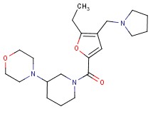 4-{1-[5-ethyl-4-(1-pyrrolidinylmethyl)-2-furoyl]-3-piperidinyl}morpholine