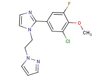 1-{2-[2-(3-chloro-5-fluoro-4-methoxyphenyl)-1H-imidazol-1-yl]ethyl}-1H-pyrazole
