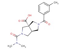 (3aS*,6aS*)-2-[(dimethylamino)carbonyl]-5-(3-methylbenzoyl)hexahydropyrrolo[3,4-c]pyrrole-3a(1H)-carboxylic acid