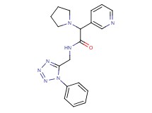 N-[(1-phenyl-1H-tetrazol-5-yl)methyl]-2-(3-pyridinyl)-2-(1-pyrrolidinyl)acetamide