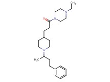 1-ethyl-4-{3-[1-(1-methyl-3-phenylpropyl)-4-piperidinyl]propanoyl}piperazine