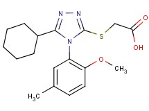 {[5-cyclohexyl-4-(2-methoxy-5-methylphenyl)-4H-1,2,4-triazol-3-yl]thio}acetic acid