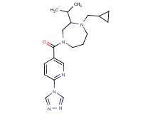 1-(cyclopropylmethyl)-2-isopropyl-4-{[6-(4H-1,2,4-triazol-4-yl)-3-pyridinyl]carbonyl}-1,4-diazepane