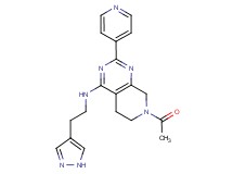 7-acetyl-N-[2-(1H-pyrazol-4-yl)ethyl]-2-pyridin-4-yl-5,6,7,8-tetrahydropyrido[3,4-d]pyrimidin-4-amine