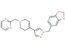 2-{[4-[1-(1,3-benzodioxol-5-ylmethyl)-1H-pyrazol-4-yl]-3,6-dihydropyridin-1(2H)-yl]methyl}pyrimidine