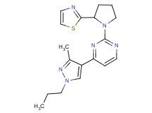 4-(3-methyl-1-propyl-1H-pyrazol-4-yl)-2-[2-(1,3-thiazol-2-yl)-1-pyrrolidinyl]pyrimidine
